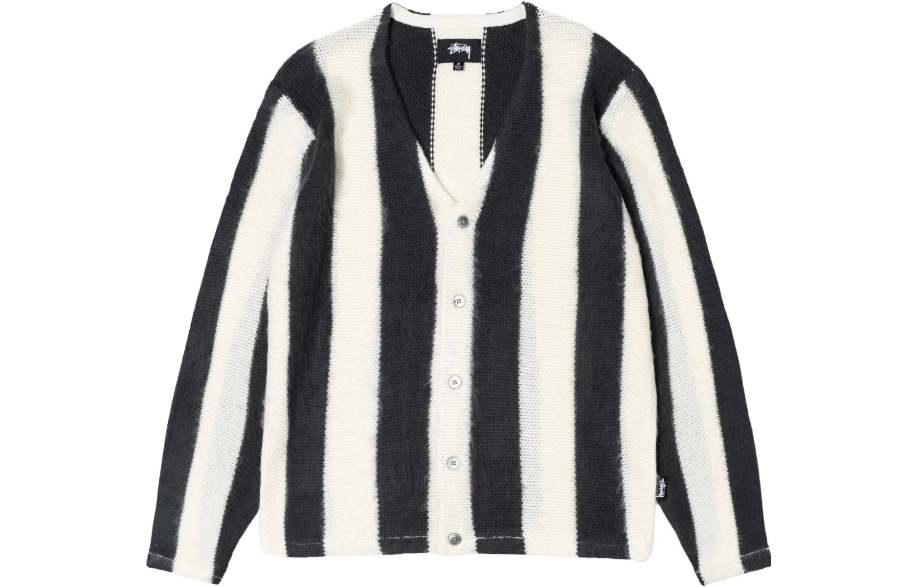 Stussy FW23 STRIPE BRUSHED CARDIGAN