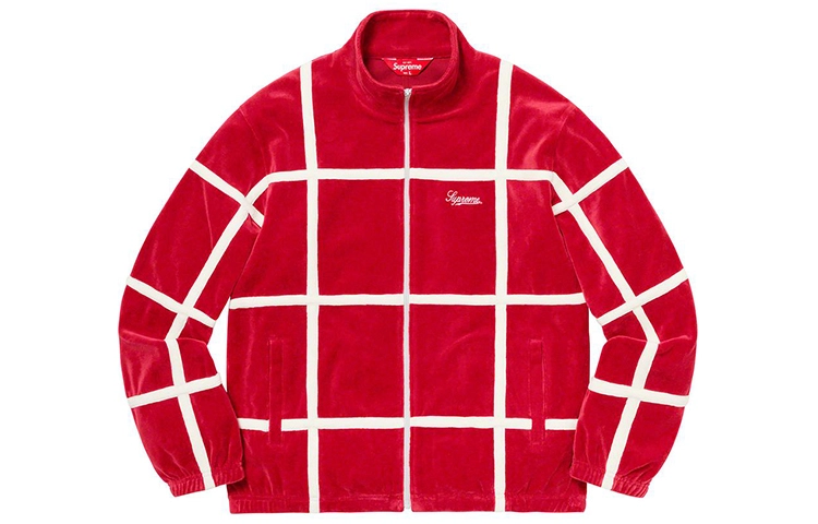 Supreme SS20 Week 5 Grid Taping Velour Jacket