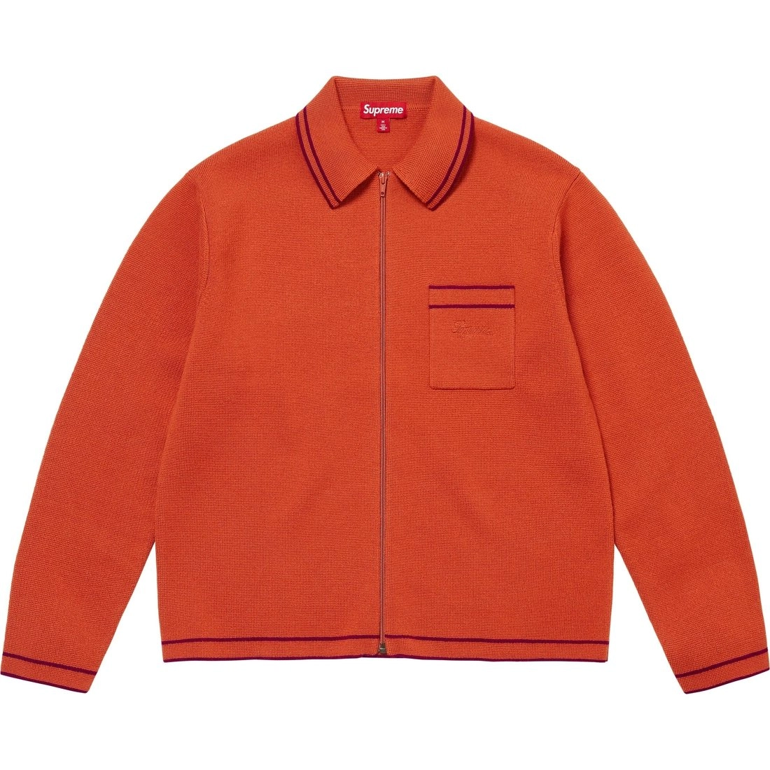 Supreme FW24 WEEK5 Zip Up Polo Sweater Polo