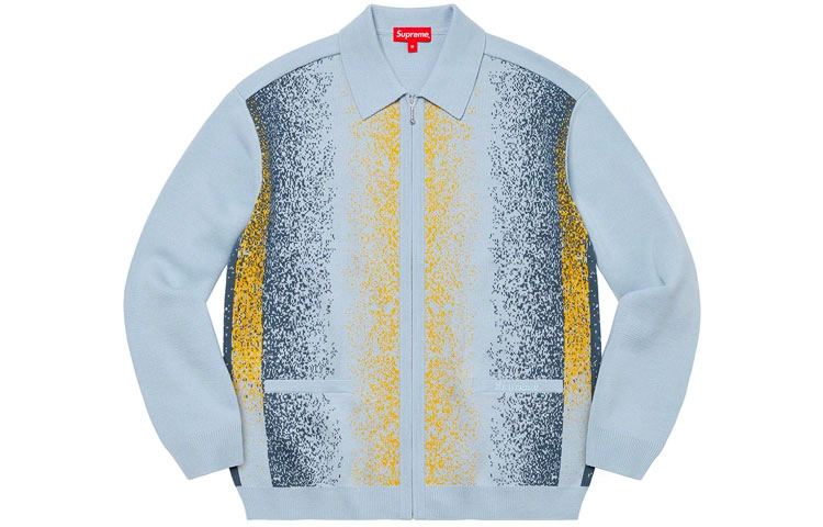 Supreme SS22 Week 1 Gradient Stripe Zip Up Cardigan