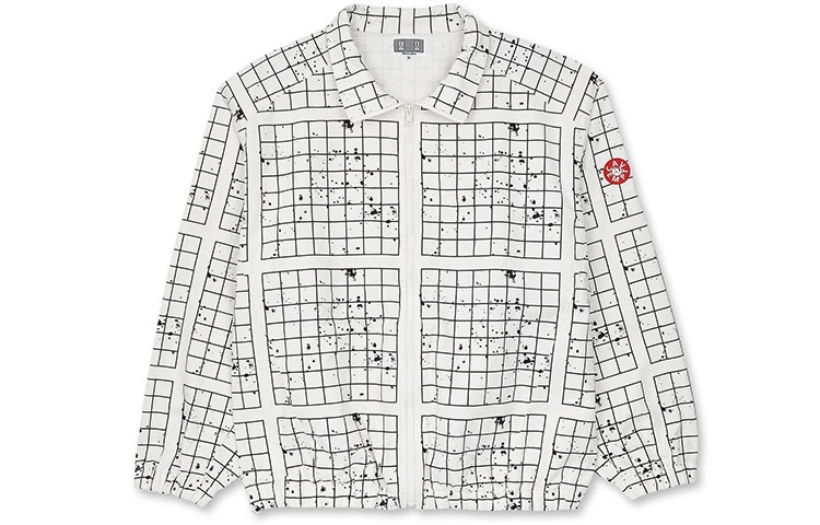 Cav Empt t Paneled Grid Zip Jacket (White)