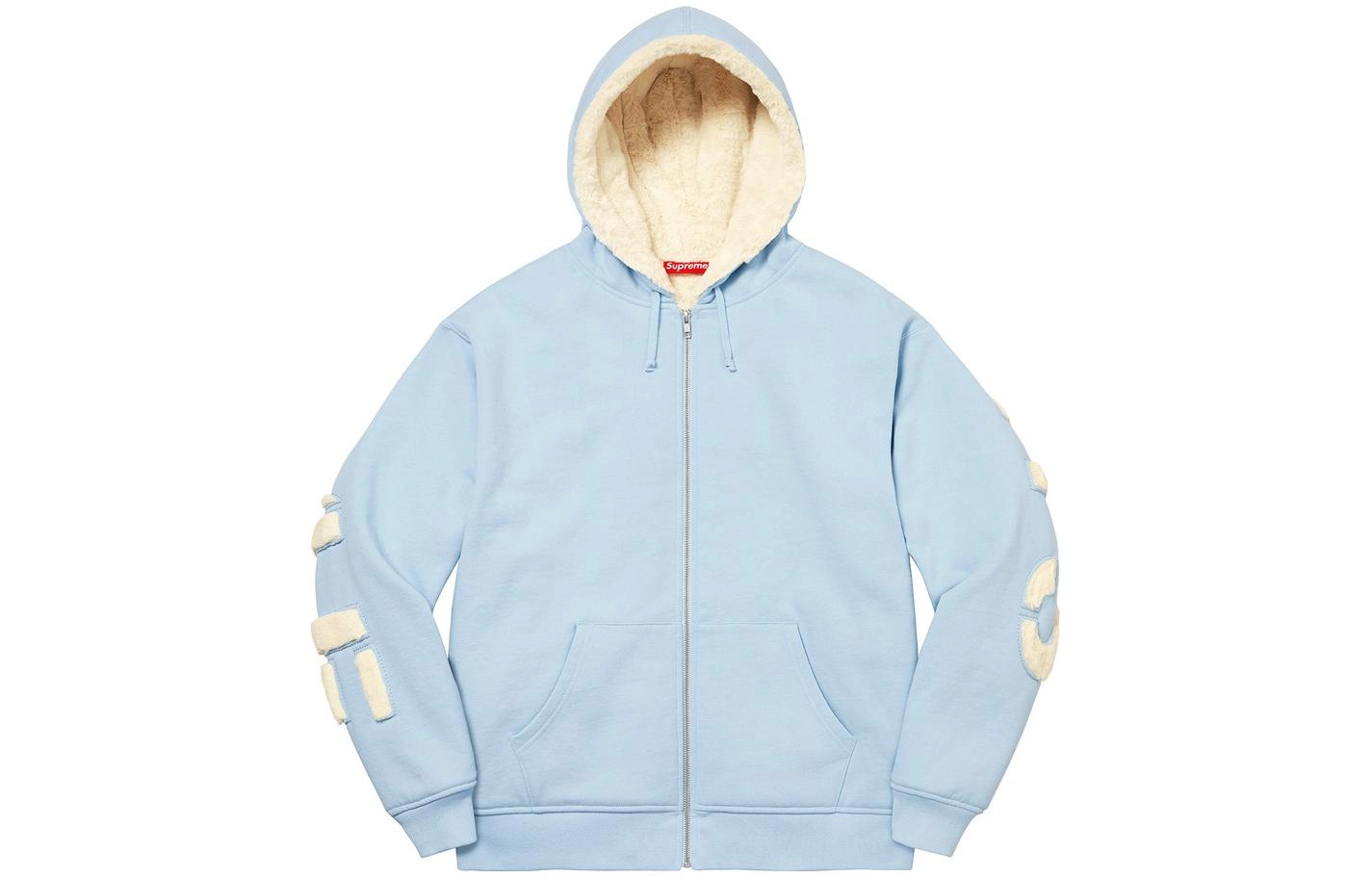 Supreme FW22 Week 17 Faux Fur Lined Zip Up Hooded Sweatshirt