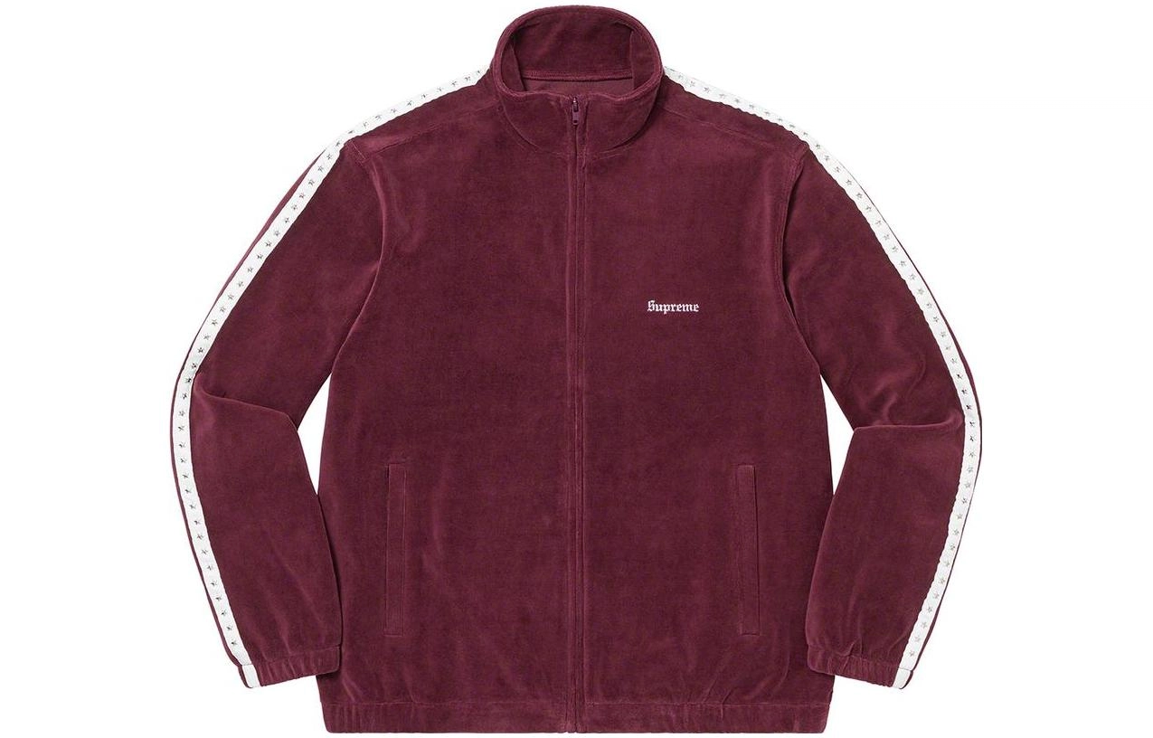 Supreme 2022 Week 2 Studded Velour Track Jacket
