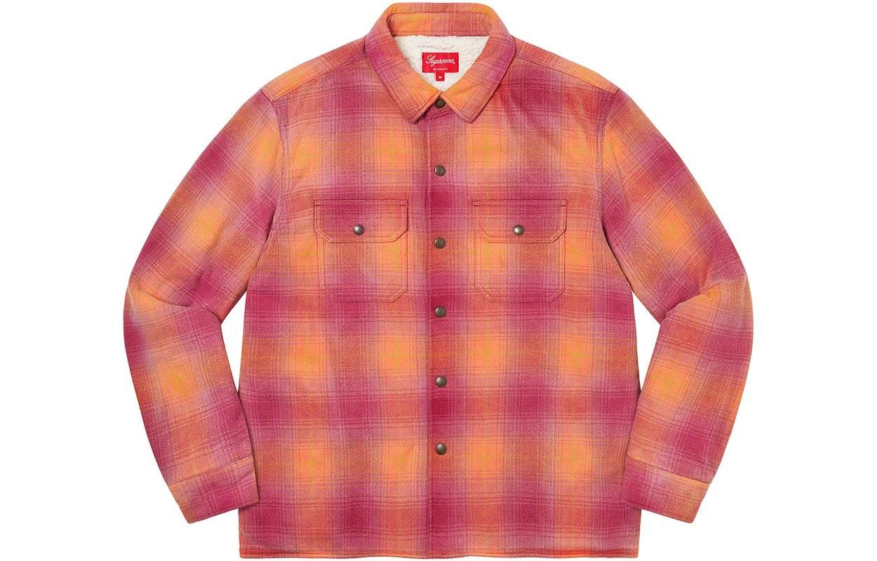 Supreme FW22 Week 13 Shearling Lined Flannel Shirt