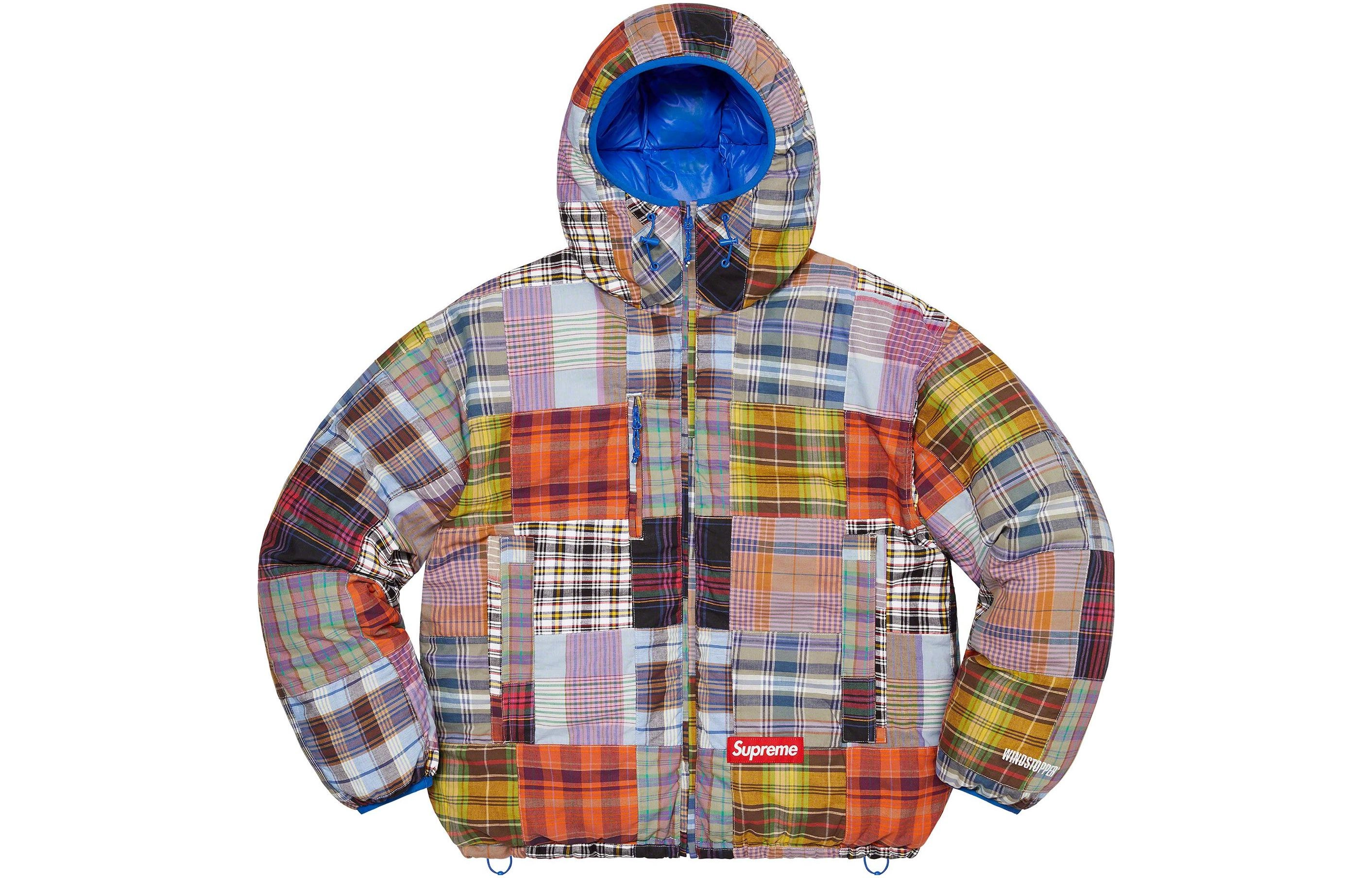 Supreme SS23 Week 1 MADRAS REVERSIBLE WINDSTOPPER PUFFER JACKET