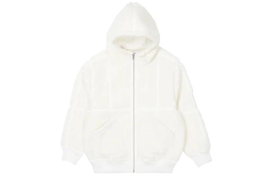 PALACE FW22 Sherpa Hooded Jacket Off White