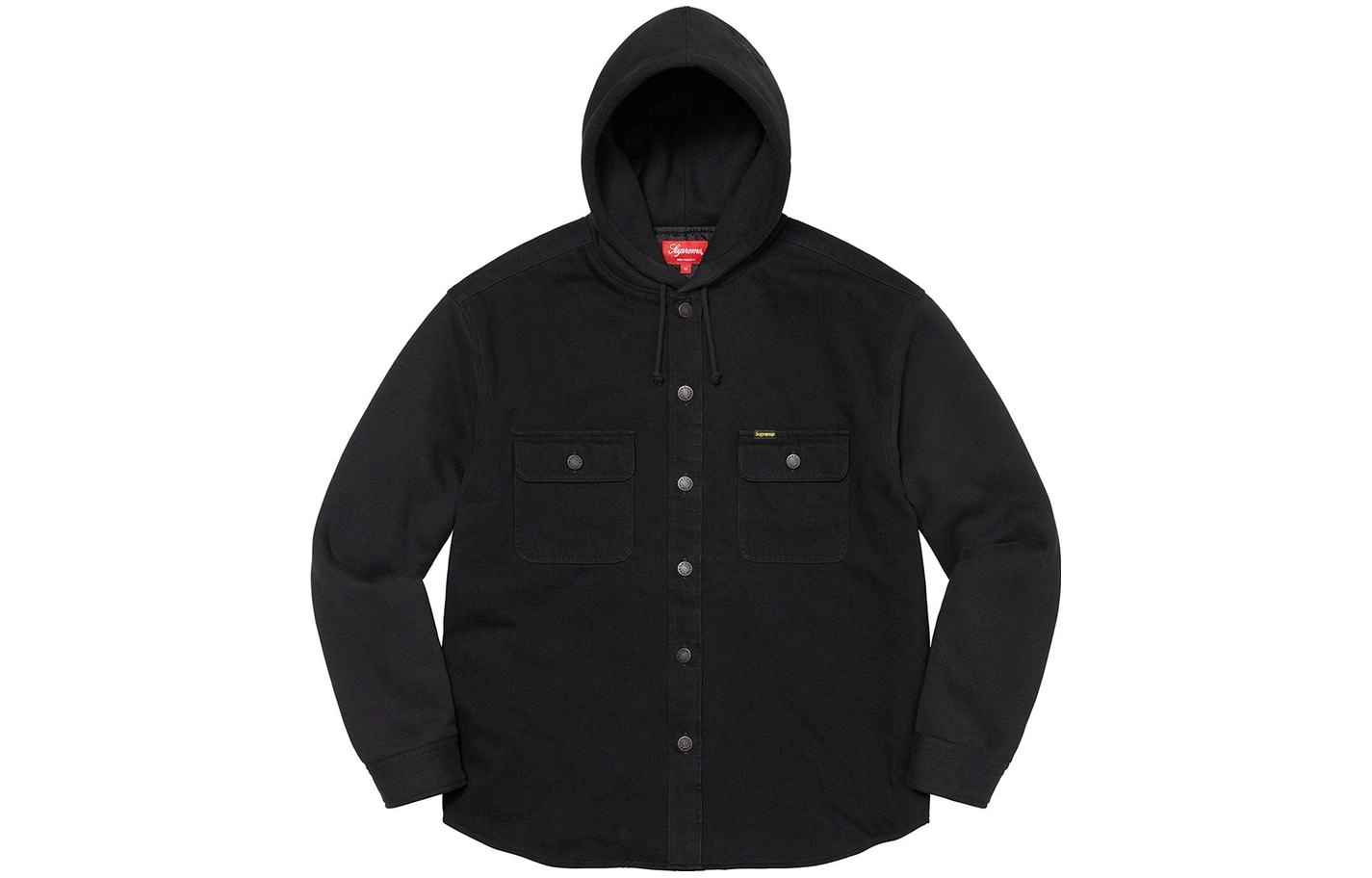 Supreme FW22 Week 12 Fleece Hooded Denim Shirt Logo