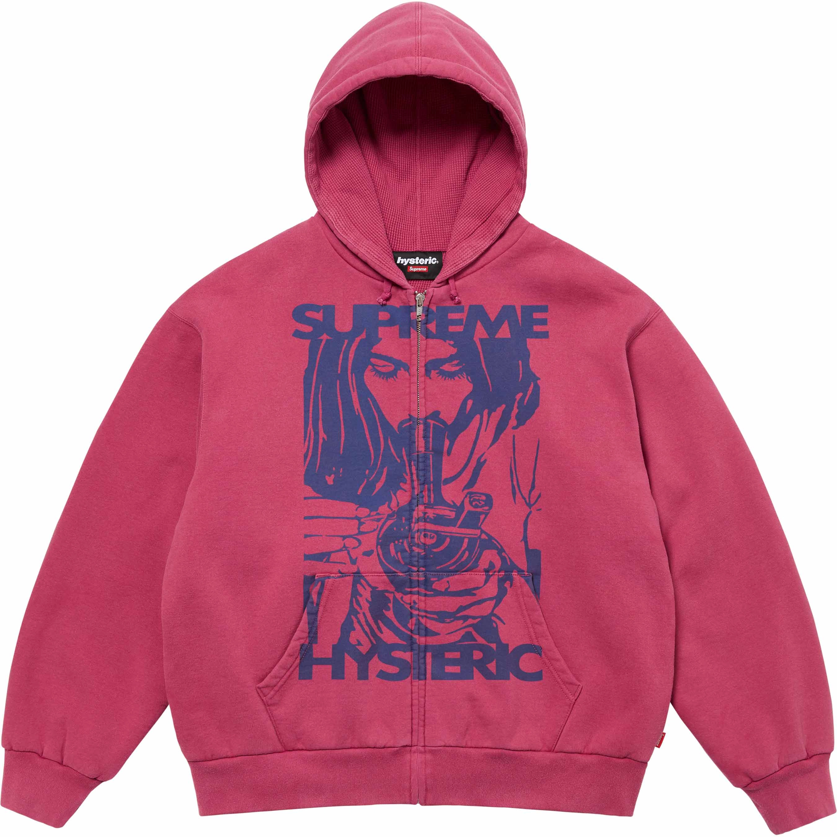 Supreme x HYSTERIC GLAMOUR FW24 WEEK13 Thermal Lined Zip Up Hooded Sweatshirt
