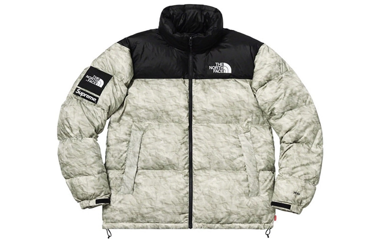 Supreme week 18 x The North Face Paper Print Nuptse Jacket