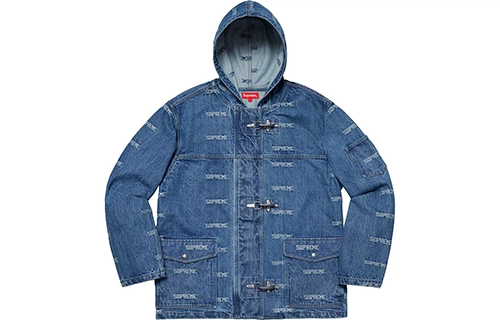 Supreme SS19 Logo Denim Turnout Jacket Denim Logo
