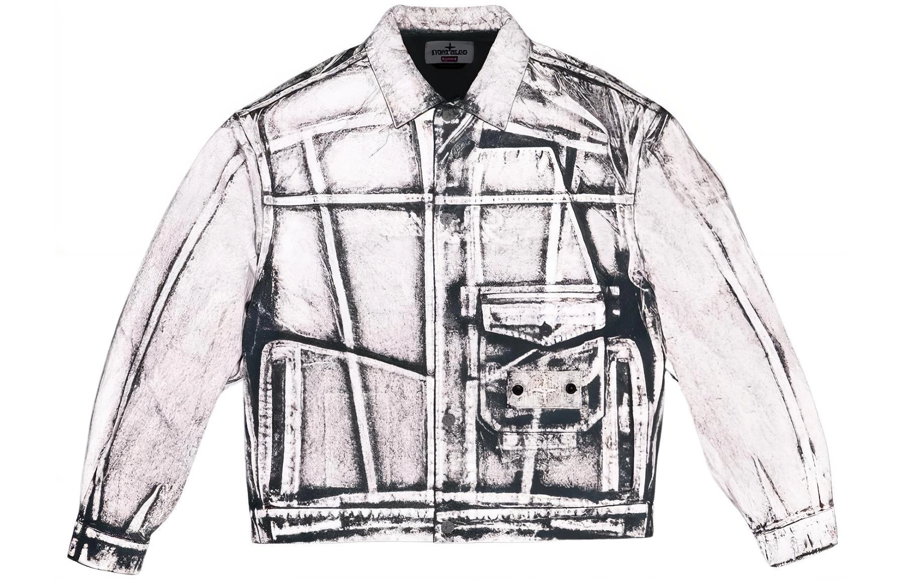 Supreme x STONE ISLAND FW23 WEEK10 DENIM TRUCKER JACKET Logo