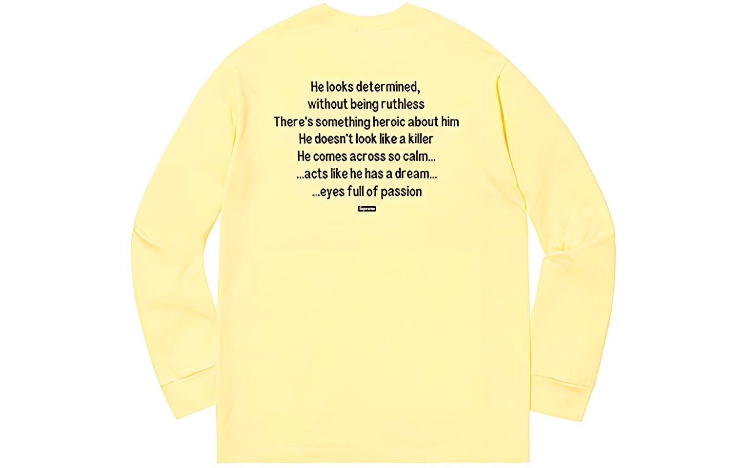 Supreme FW18 The Killer LS Tee Pale Yellow T