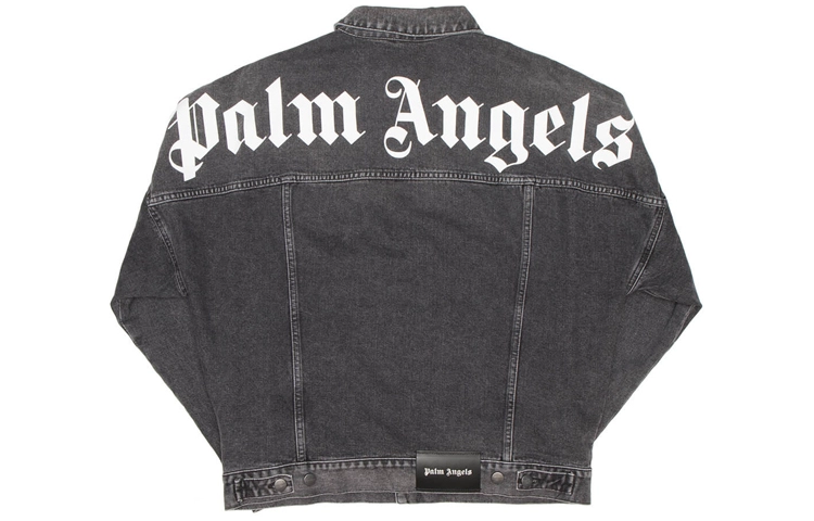 PALM ANGELS Printed Logo Denim Jacket logo