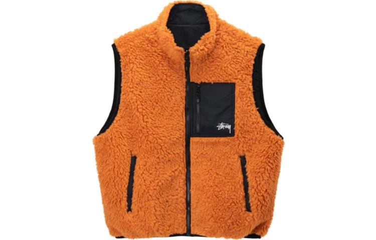 Stussy FW22 Sherpa Vest Logo