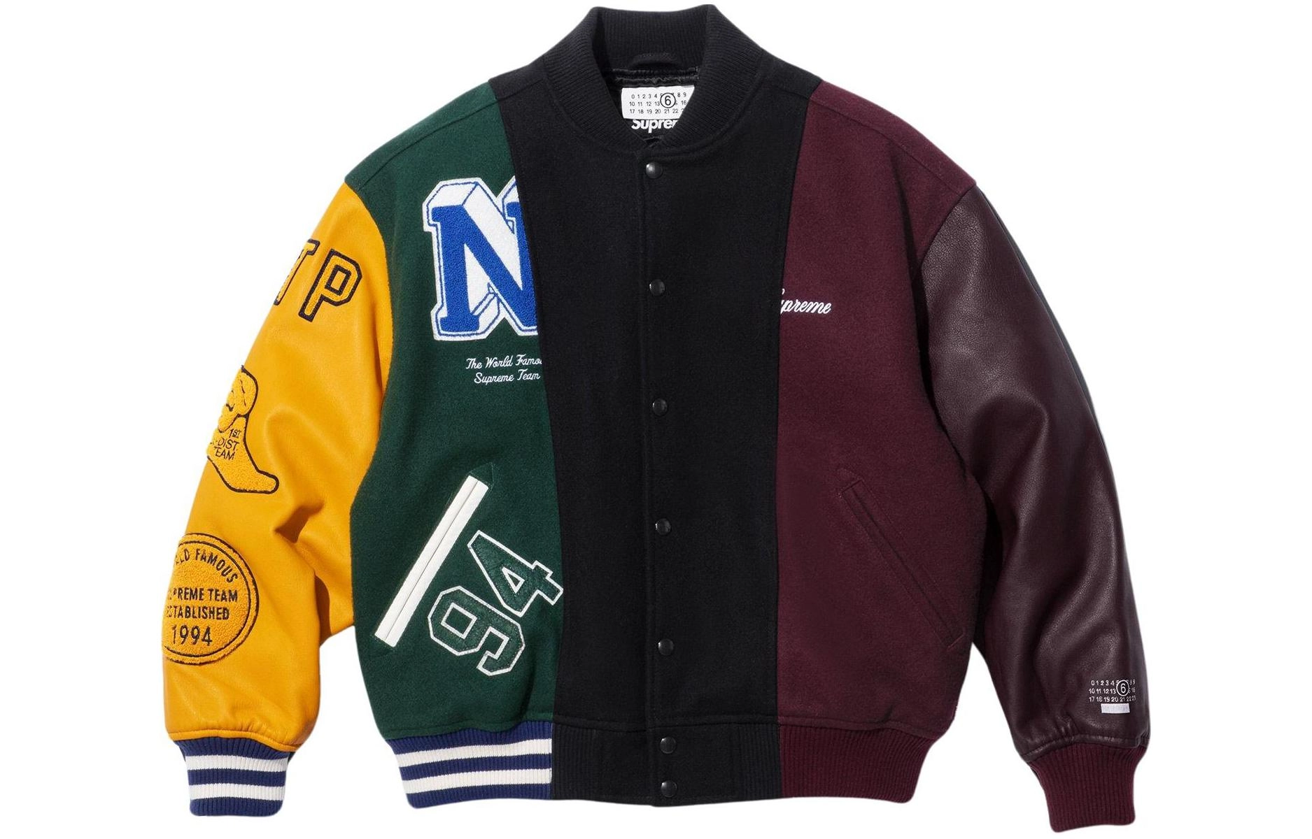 Supreme x MM6 Maison Margiela SS24 WEEK7 SPLIT VARSITY JACKET