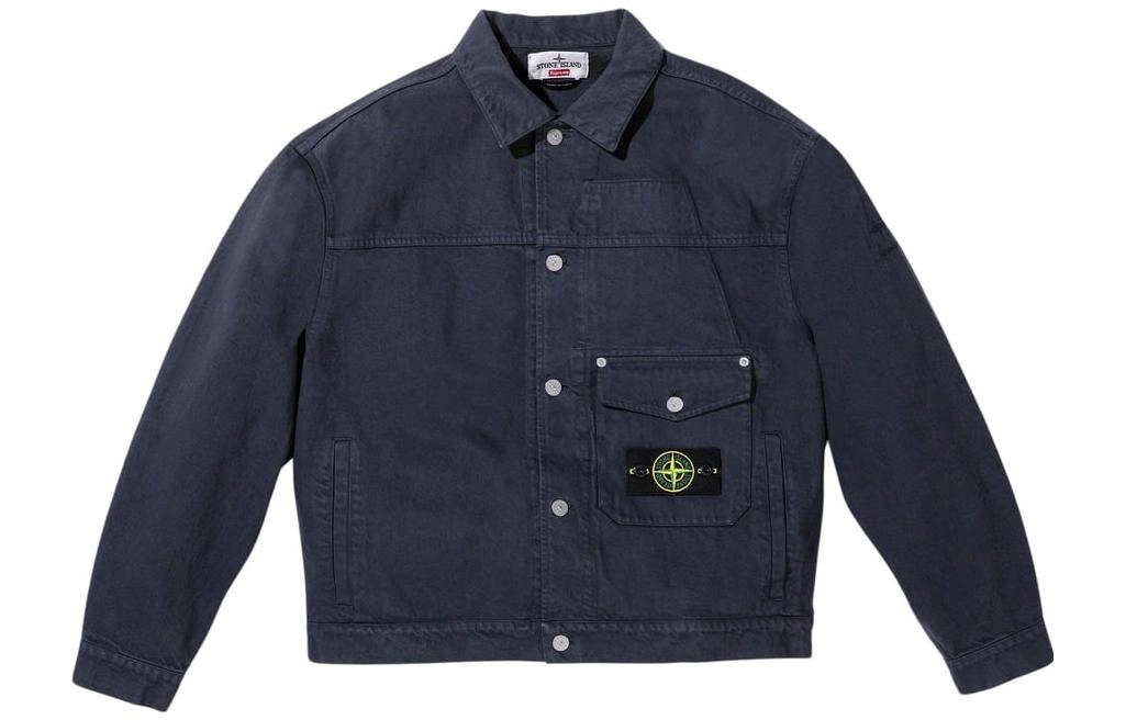 Supreme x STONE ISLAND FW23 WEEK10 DENIM TRUCKER JACKET Logo