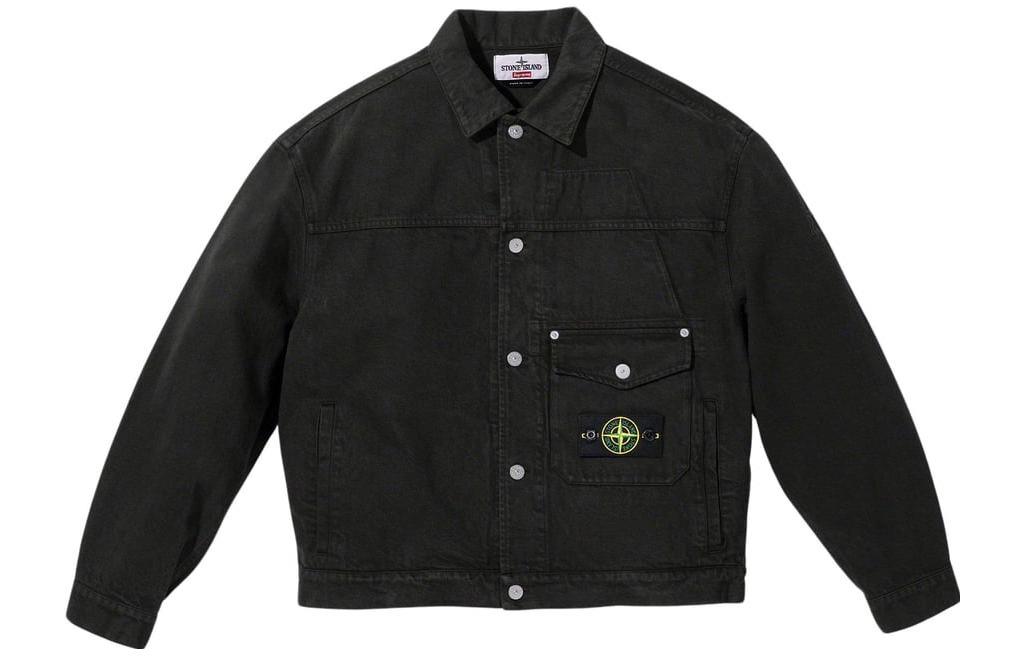 Supreme x STONE ISLAND FW23 WEEK10 DENIM TRUCKER JACKET Logo