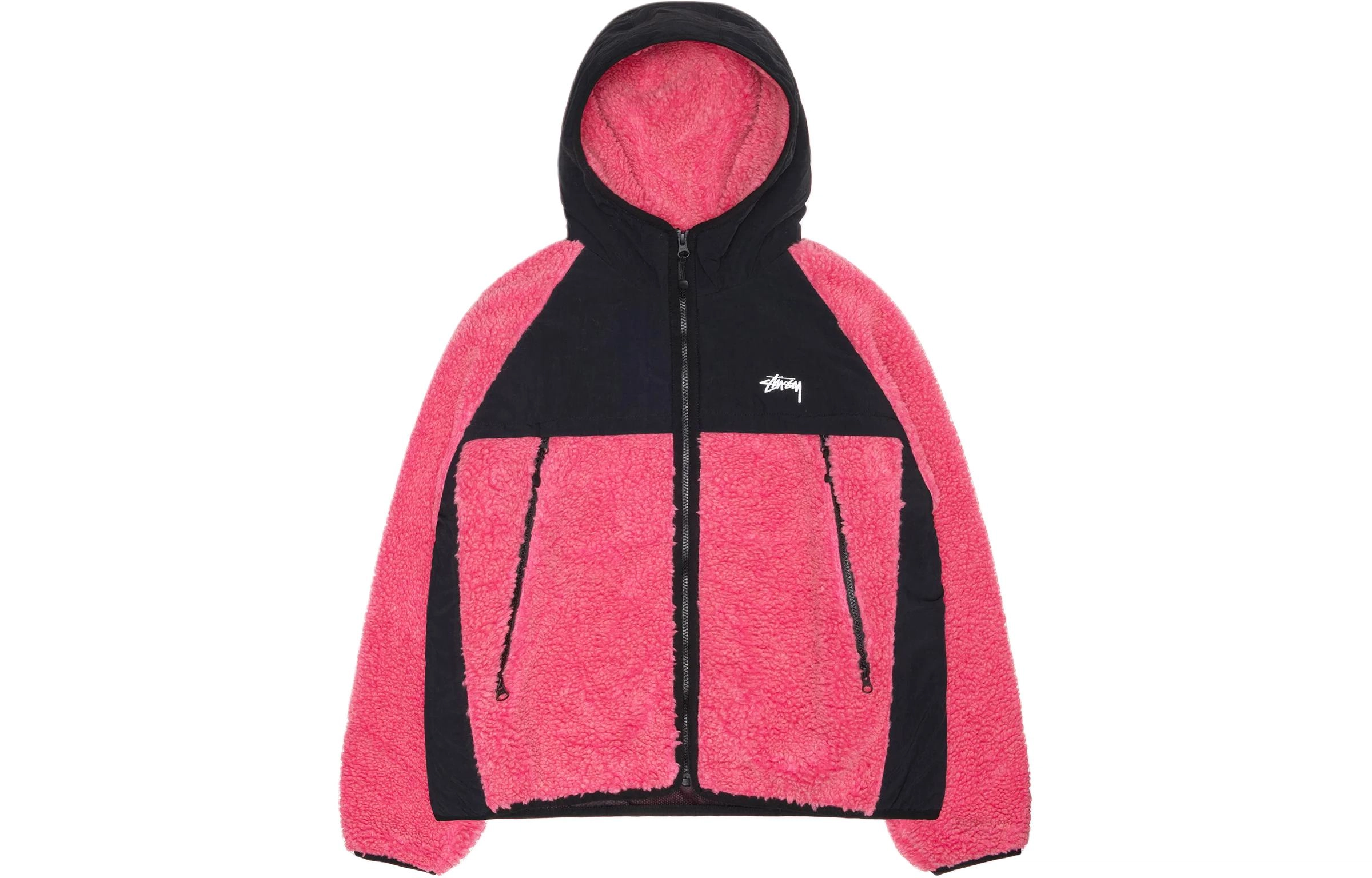 Stussy FW23 SHERPA PANELED HOODED JACKET