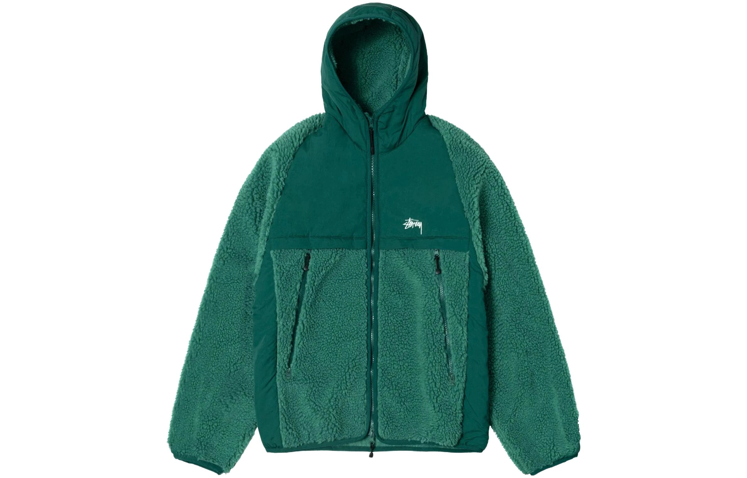 Stussy FW23 SHERPA PANELED HOODED JACKET