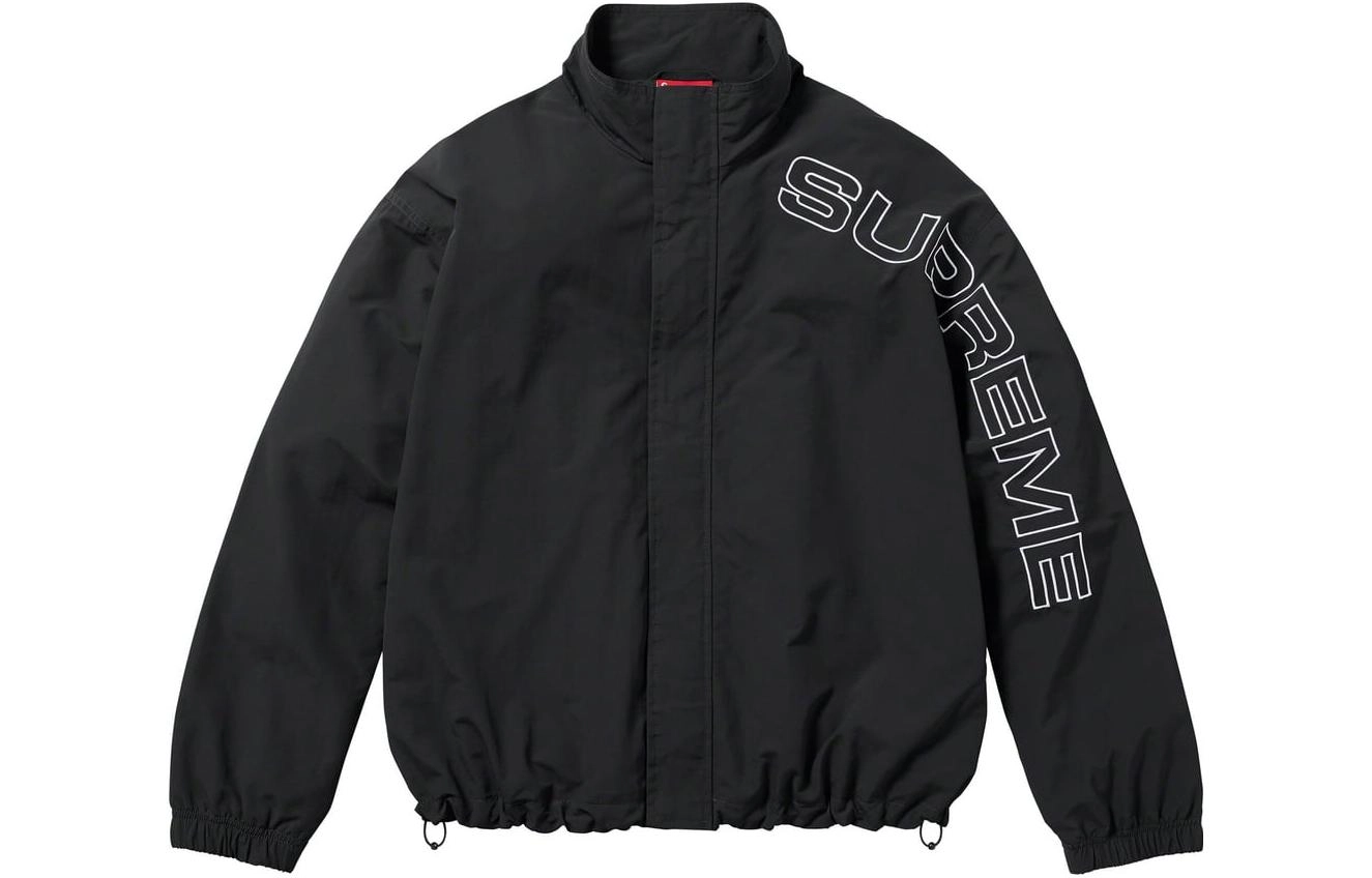 Supreme FW23 WEEK1 SPELLOUT EMBROIDERED TRACK JACKET Logo