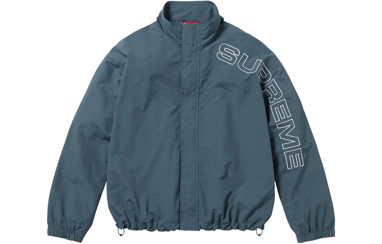 Supreme FW23 WEEK1 SPELLOUT EMBROIDERED TRACK JACKET Logo