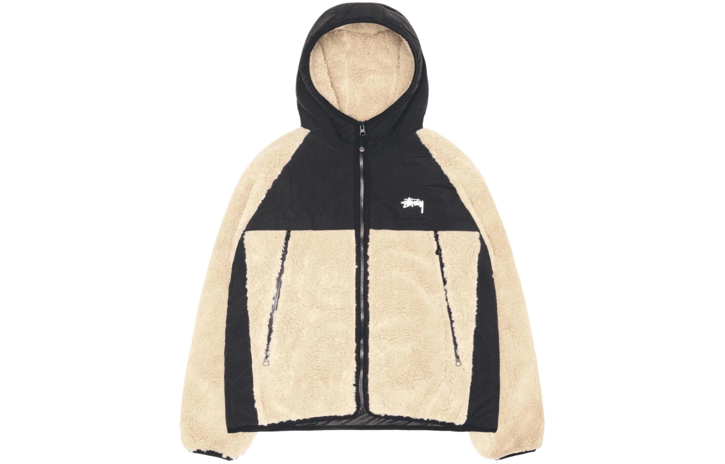 Stussy FW23 SHERPA PANELED HOODED JACKET
