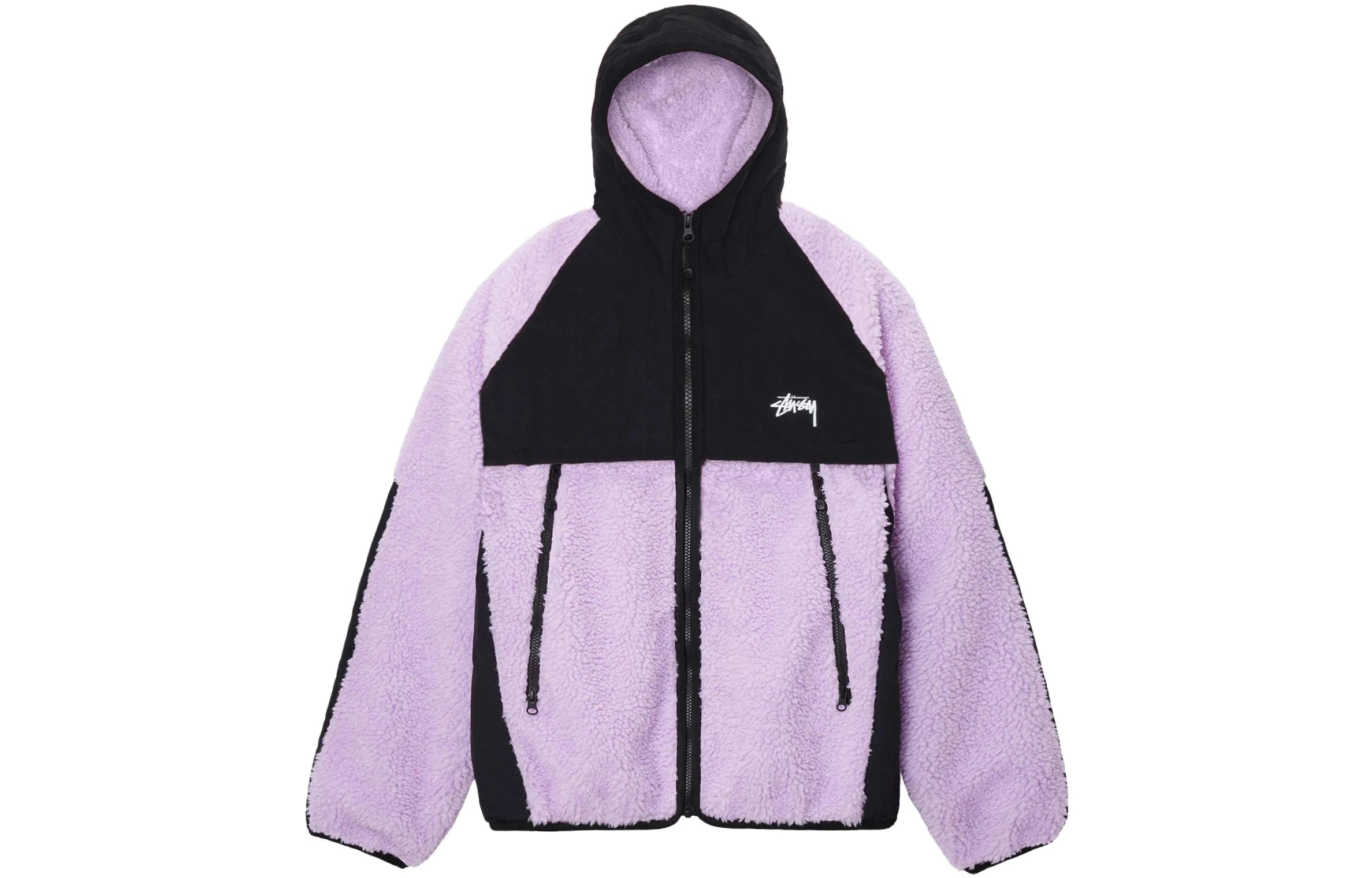 Stussy FW23 SHERPA PANELED HOODED JACKET