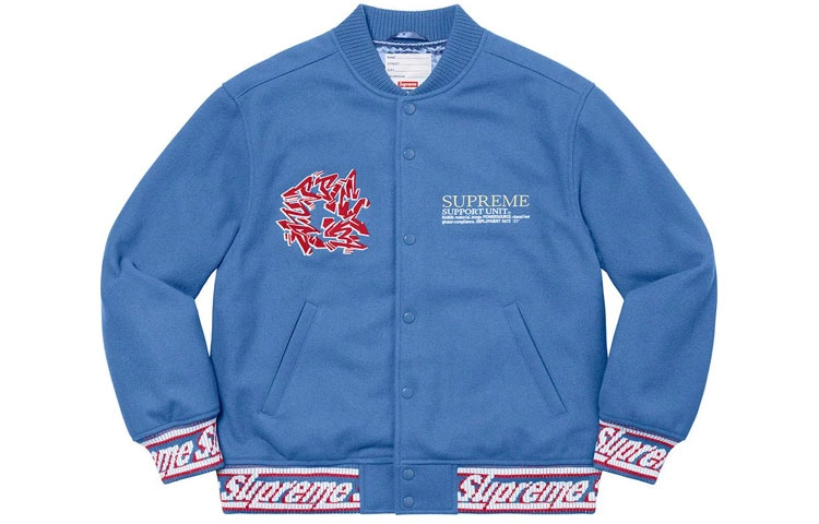 Supreme FW21 Week 12 Support Unit Varsity Jacket