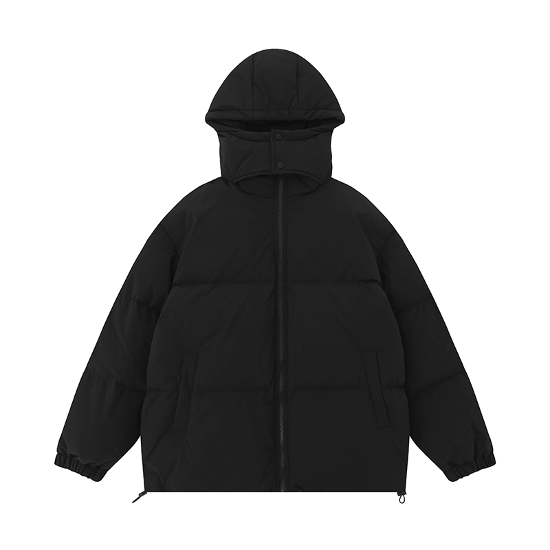 物质公式 美式基础款简约户外高街拉链纯色加厚保暖休闲山系运动宽松面包百搭机能防风抗寒连帽棉服 男女同款