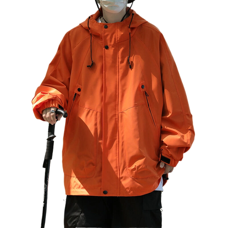 玉儿恋  纯色山系机能户外连帽  防水防风冲锋衣 男女同款