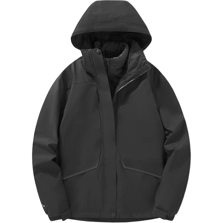 雅鹿  羽绒内胆三合一可拆卸两件套滑雪外套户外登山服  防水防风防紫外线透气耐磨保暖速干超轻防虫防静电防寒防雨冲锋衣 男款