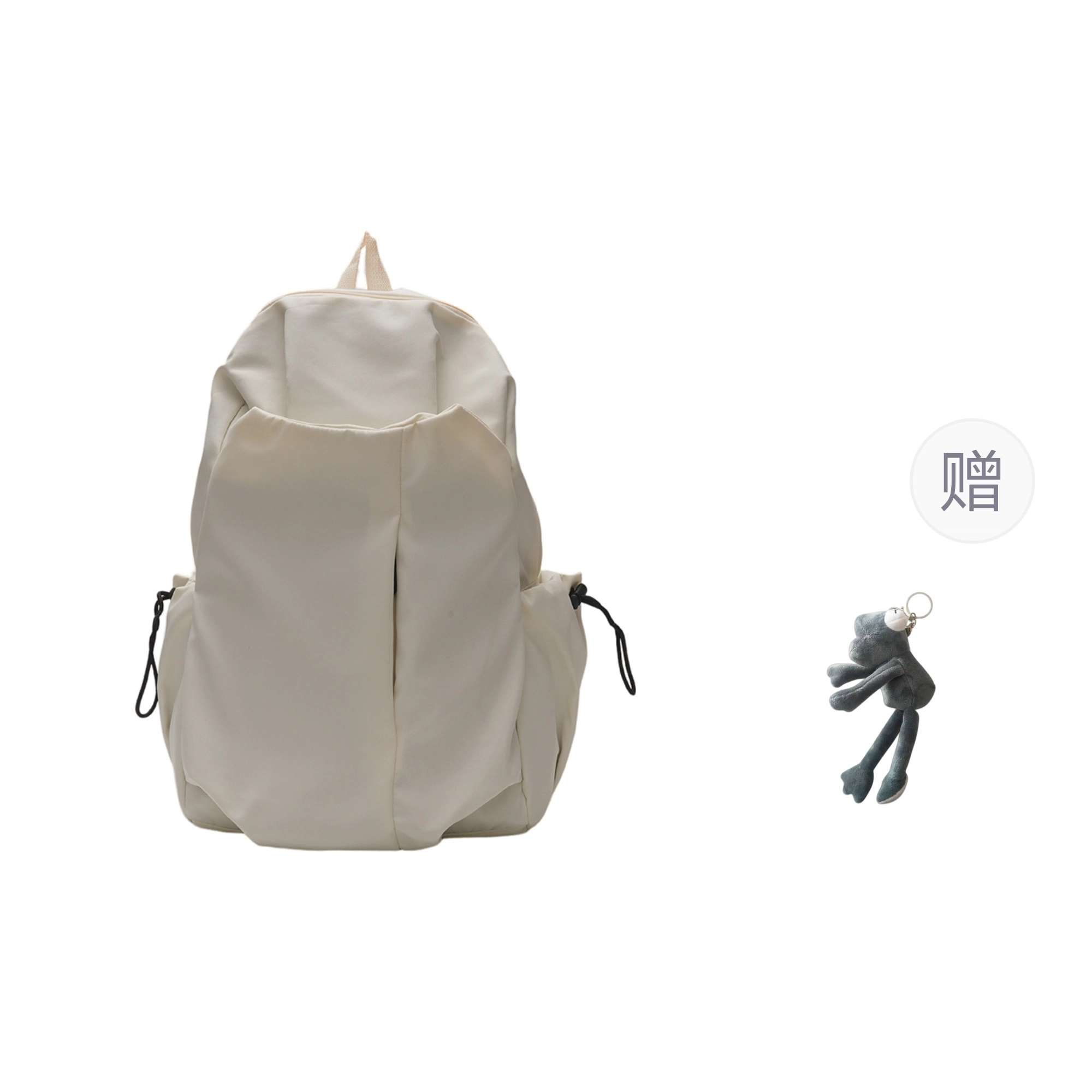 普乐威 原创设计简约休闲百搭纯色电脑背包大学高中书包森系校园 尼龙 双肩包 常规 男女同款情侣款 多色