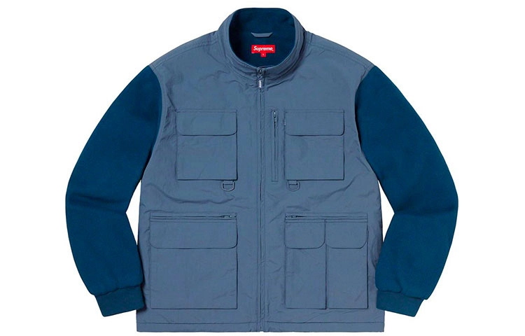 Supreme FW19 Week 10 Upland Fleece Jacket Light Blue