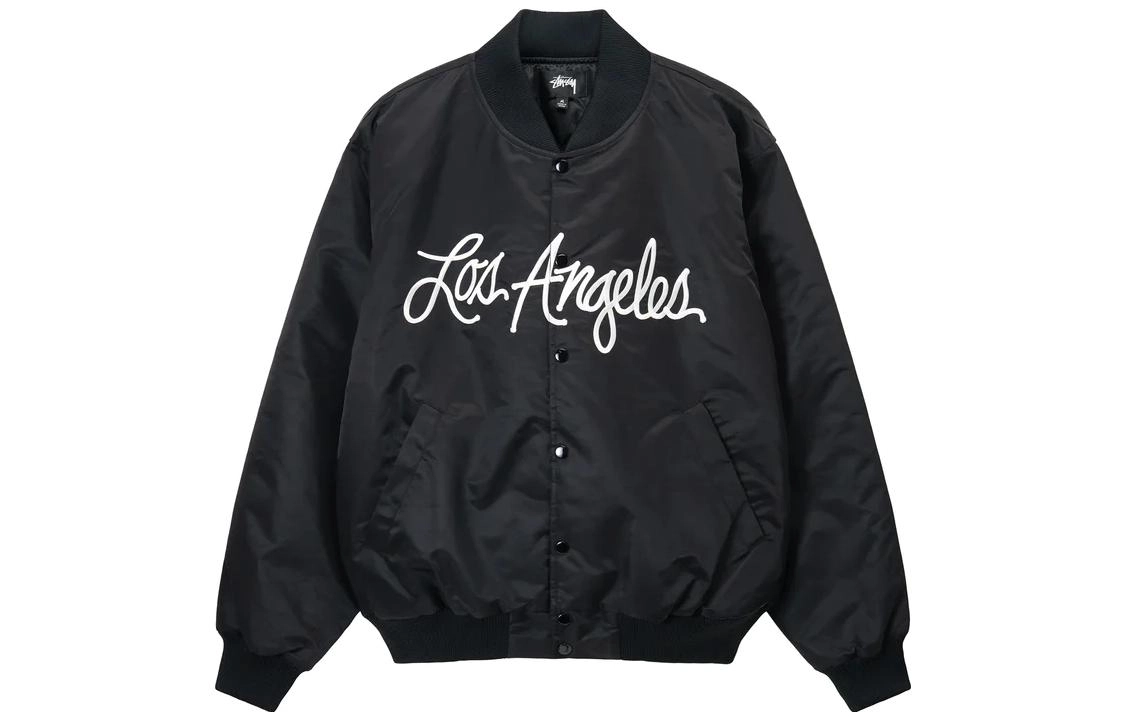 Stussy SS23 LA CHAPTER SATIN VARSITY JACKET