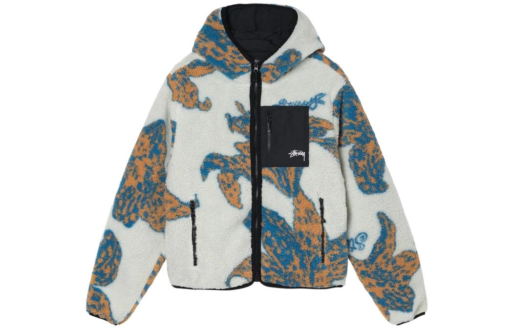 Stussy SS22 Floral Sherpa Hood Jacket