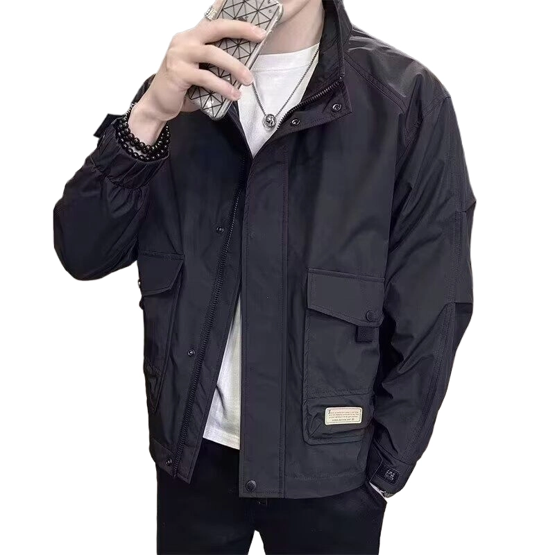 玉儿恋 立领休闲百搭合身长袖夹克外套 男款