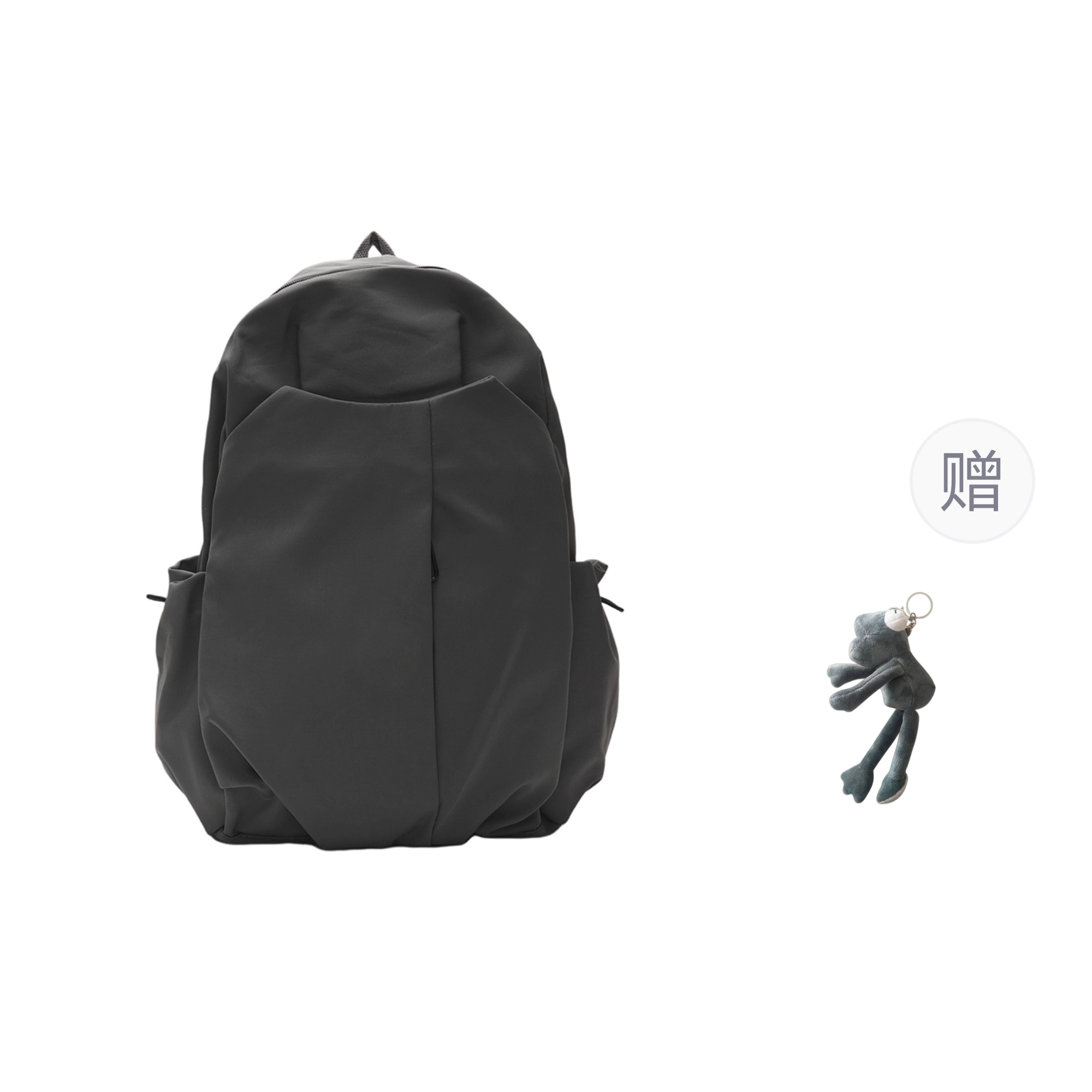 普乐威 原创设计简约休闲百搭纯色电脑背包大学高中书包森系校园 尼龙 双肩包 常规 男女同款情侣款 多色