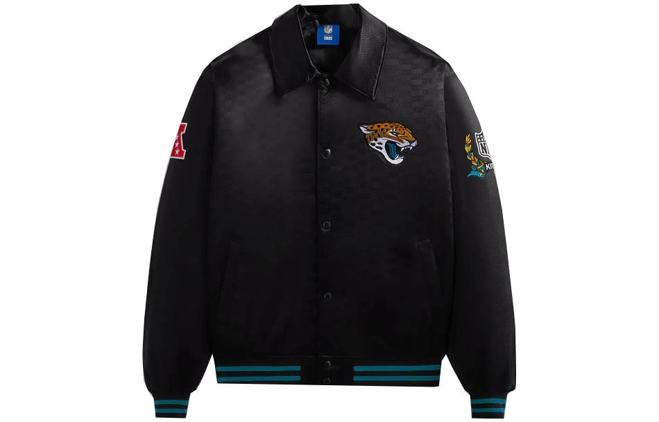 KITH x NFL FW23 Jaguars Satin Bomber Jacket Logo