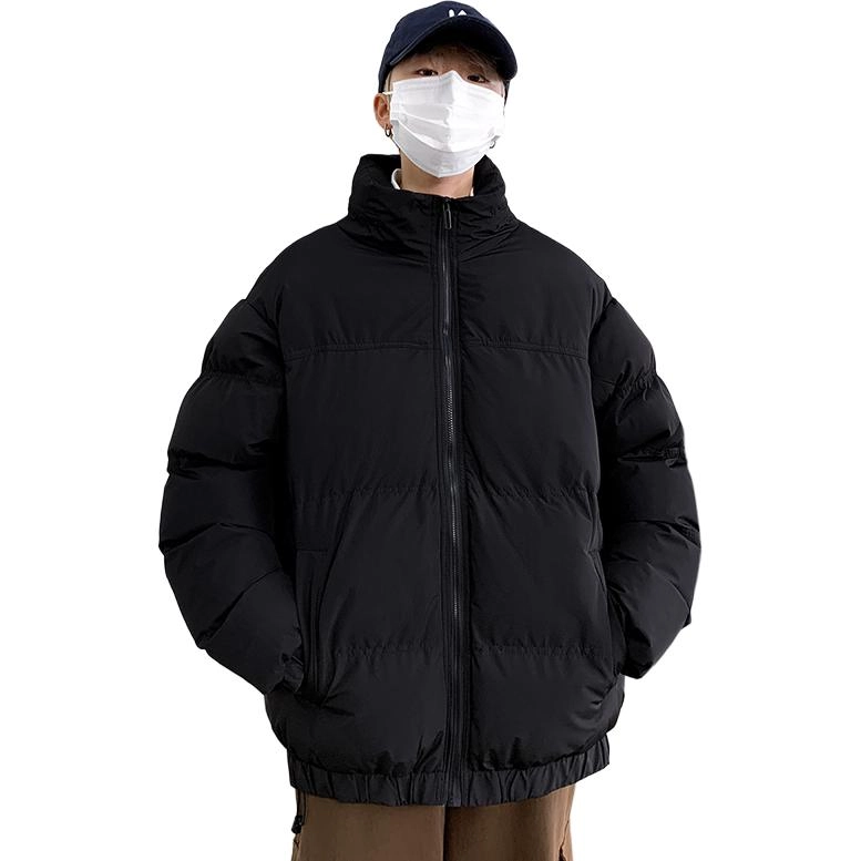 极限涡轮 简约撞色面包服保暖个性高级感外套棉服 男女同款 灰蓝色