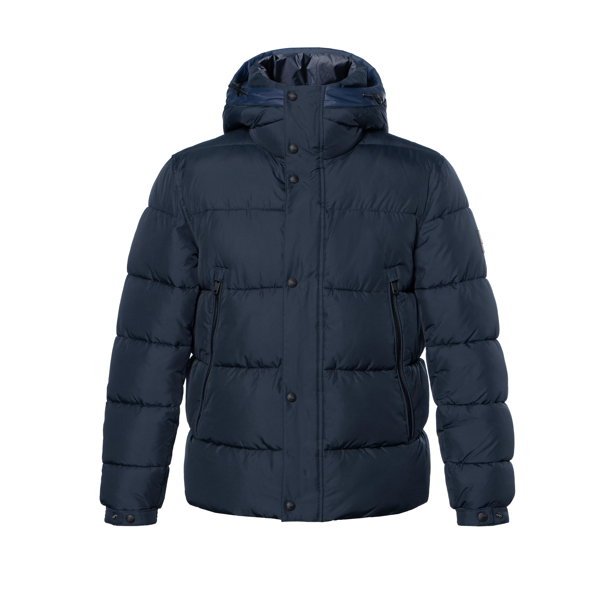 HUGO BOSS Water-Repellent Hooded Puffer Jacket With Logo Badge