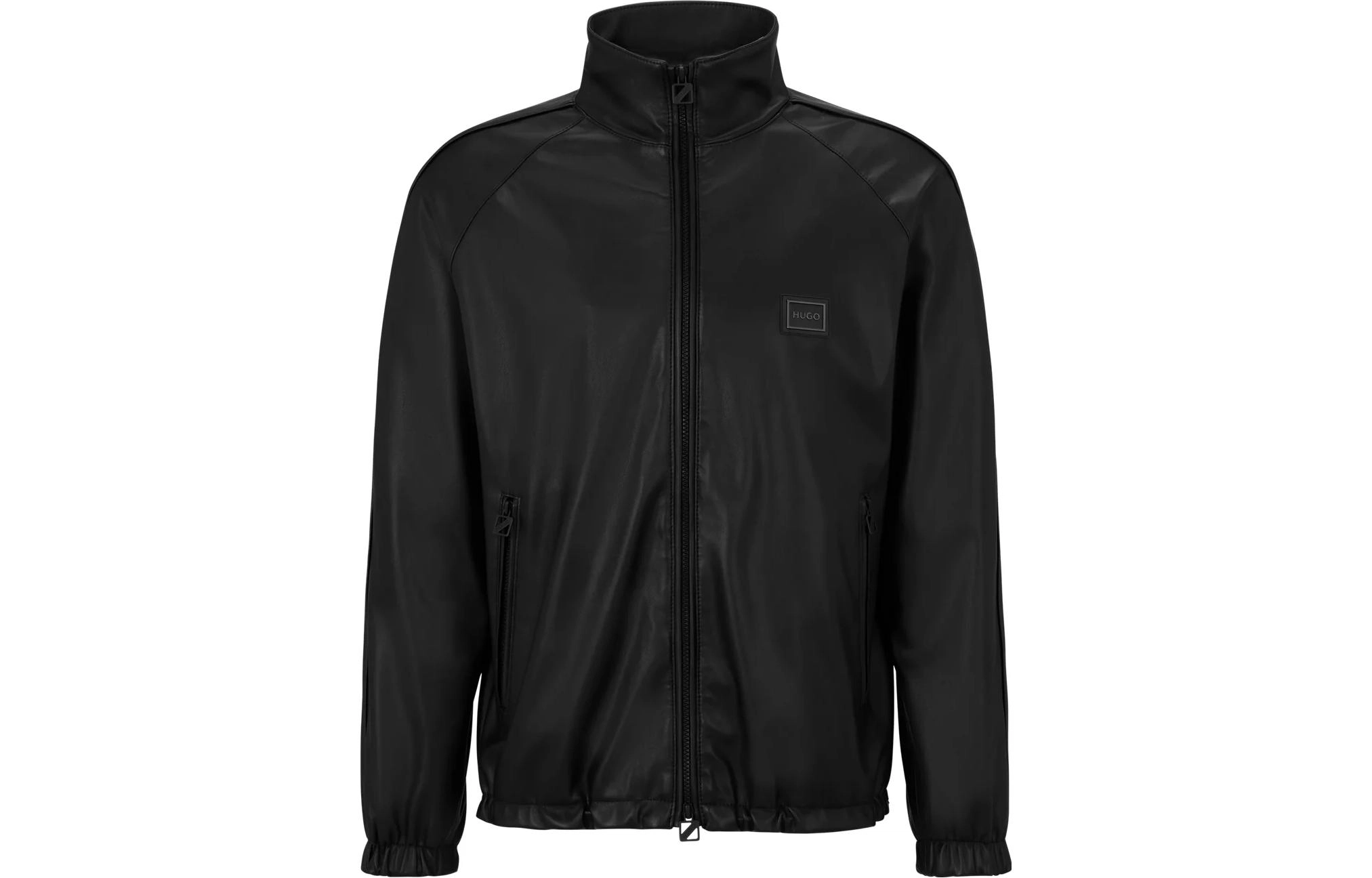 HUGO BOSS Faux-Leather Relaxed-Fit Jacket With Framed Logo