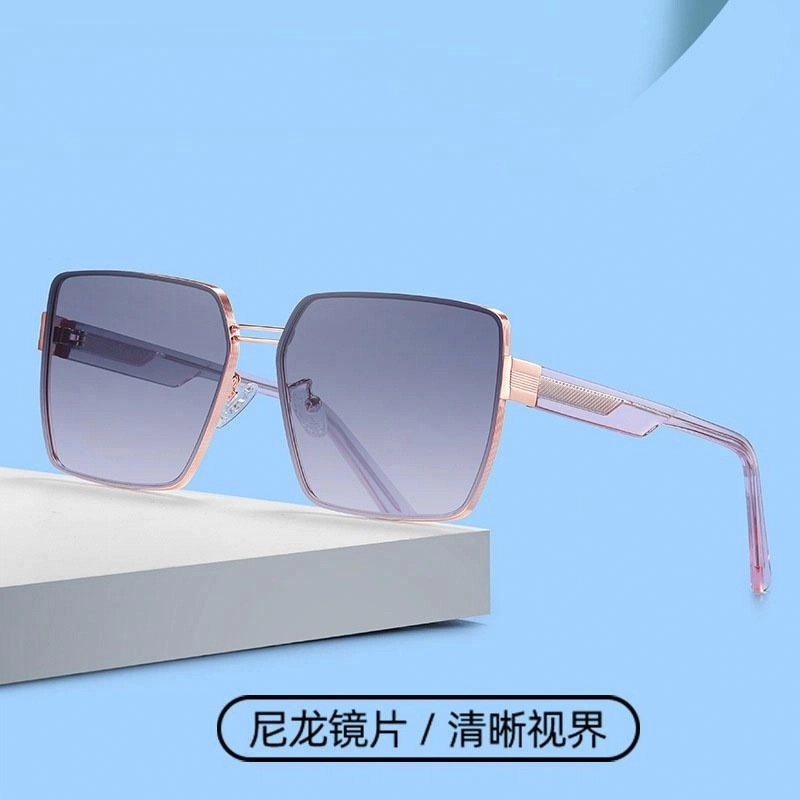 山一丸 时尚偏光插针遮阳 时尚 板材、不锈钢 不规则形 太阳眼镜 男女同款情侣款