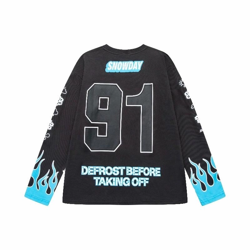 Snowday Long-sleeve blue flame Jersey