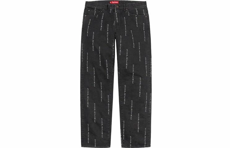 Supreme FW20 Week 15 Logo Stripe Jacquard Regular Jean
