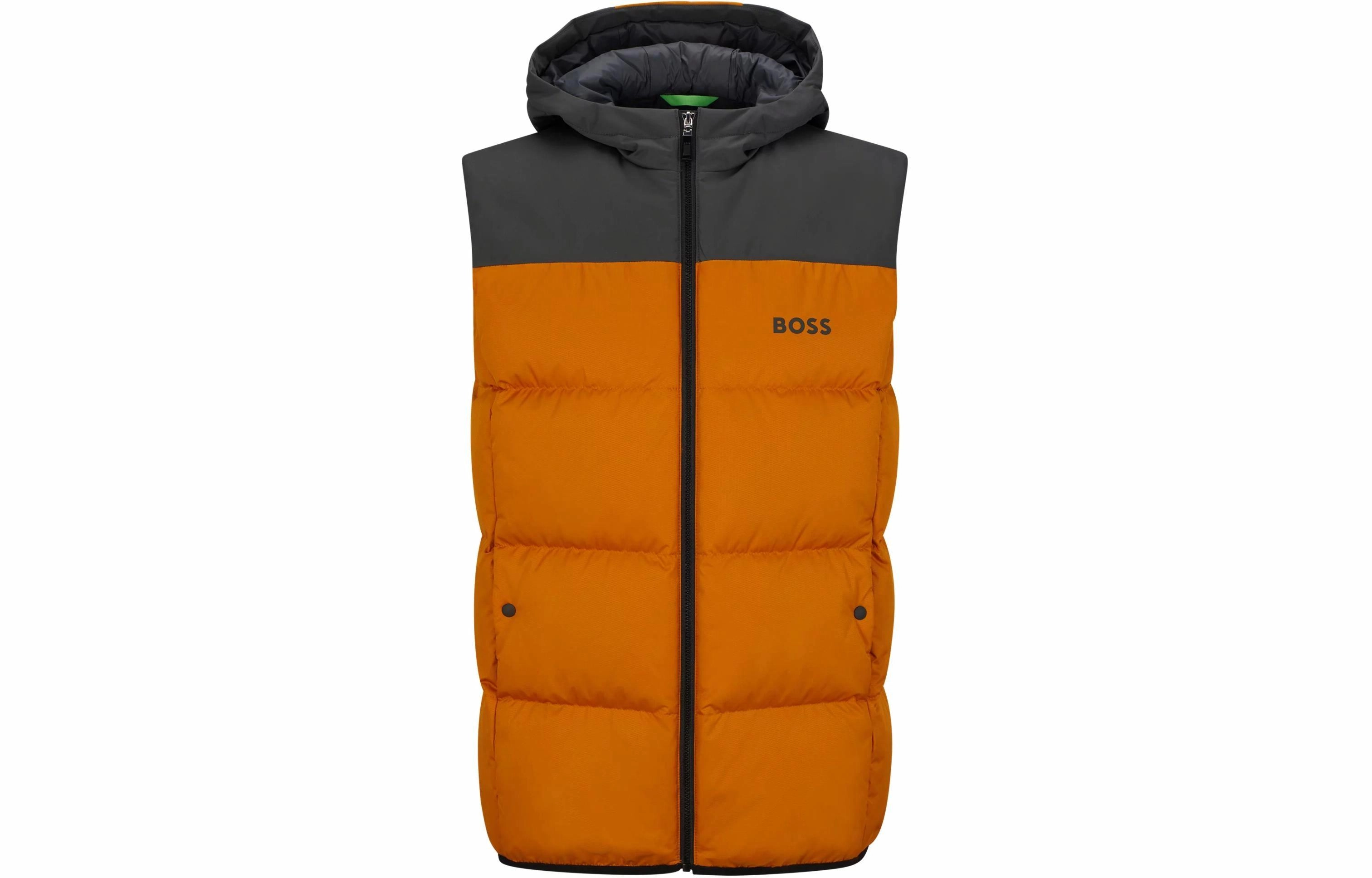 HUGO BOSS Water-Repellent Hooded Gilet With Logo Detail