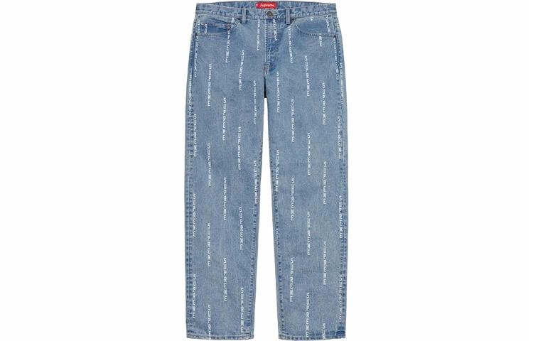 Supreme FW20 Week 15 Logo Stripe Jacquard Regular Jean