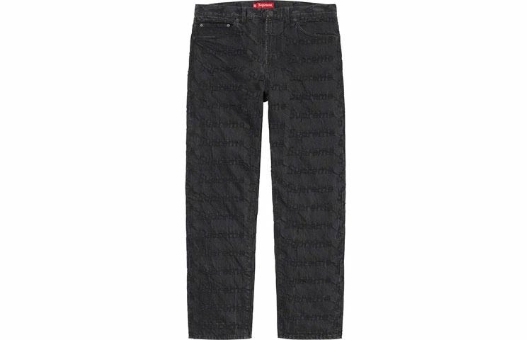 Supreme SS21 Week 10 Frayed Logos Regular Jean Logo