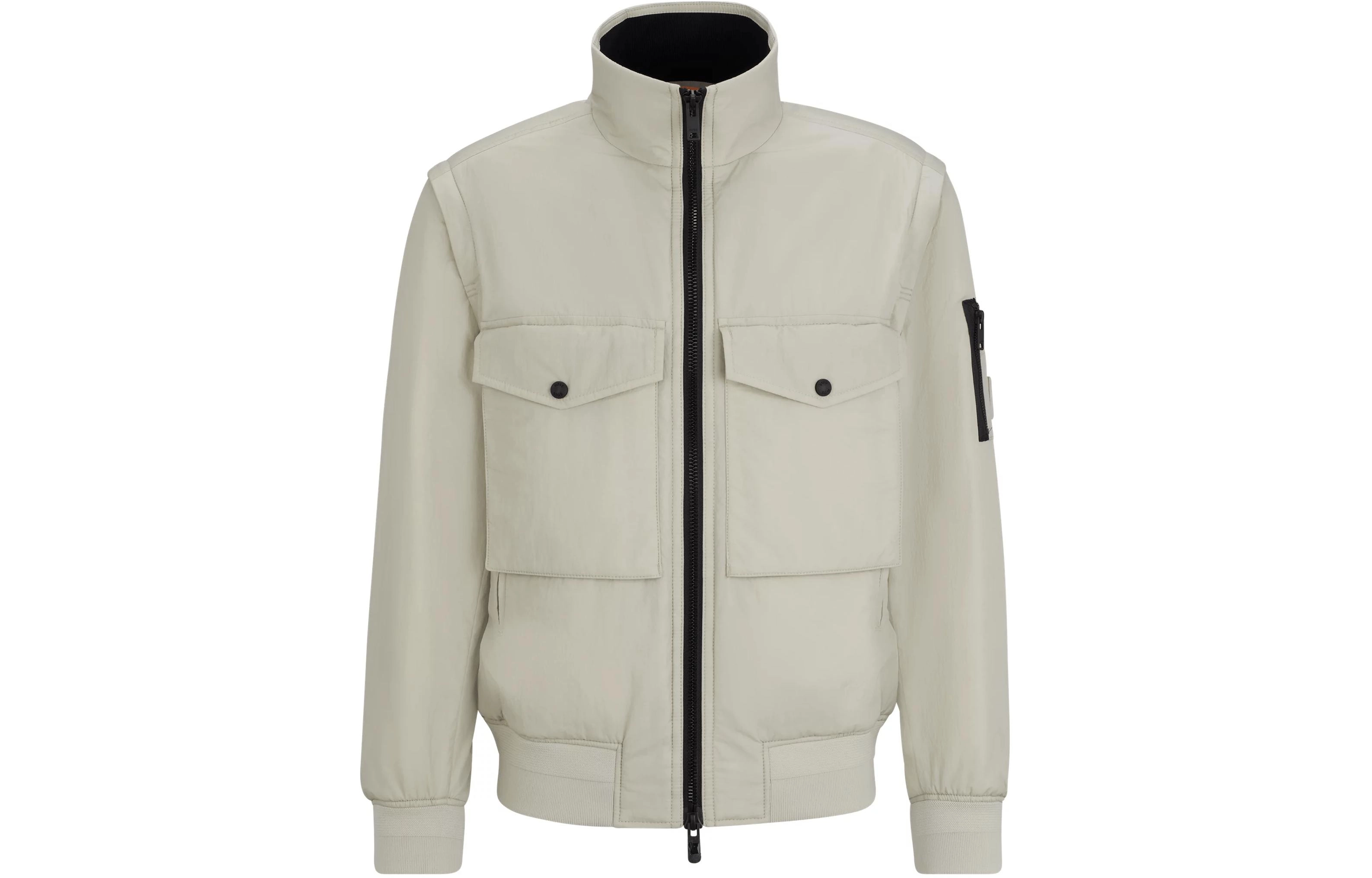 HUGO BOSS Water-Repellent Bomber Jacket With Detachable Sleeves