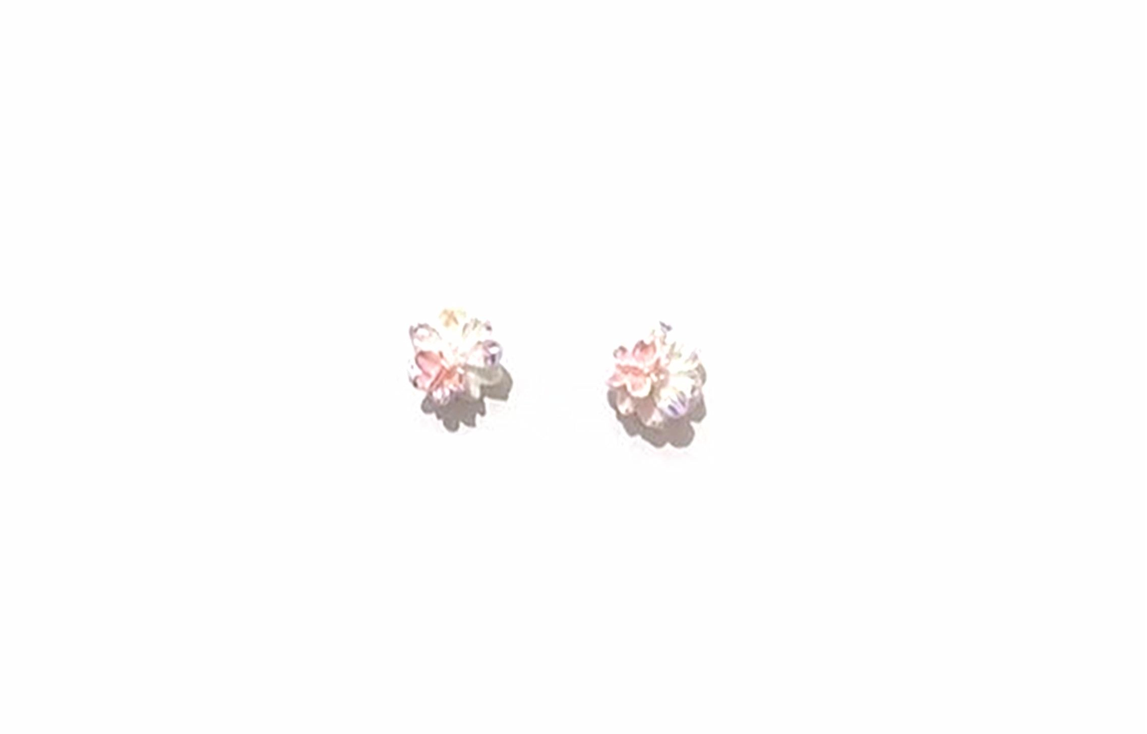 迎百宝 花语 春日浪漫花团锦簇 轻奢百搭设计感繁花似锦套装 一周不重样韩系温柔优雅通勤百搭修饰脸型 耳钉 男女同款情侣款