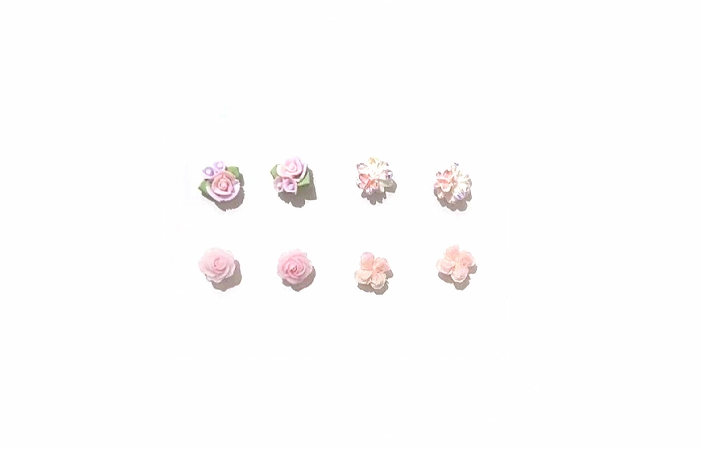 迎百宝 花语 春日浪漫花团锦簇 轻奢百搭设计感繁花似锦套装 一周不重样韩系温柔优雅通勤百搭修饰脸型 耳钉 男女同款情侣款
